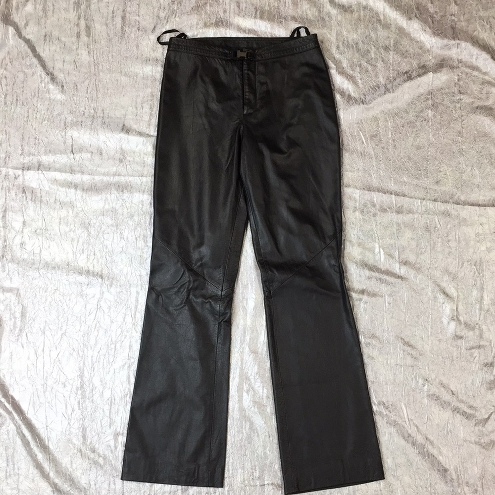 Vintage 1990's Ralph Lauren Black Leather Pant